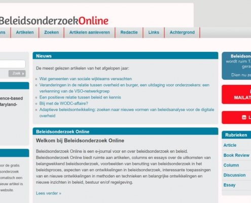 Artikel over WODC-affaire in BeleidsonderzoekOnline